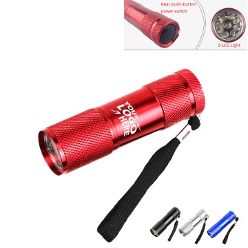 Marketing 9 LED Metal Flashlights